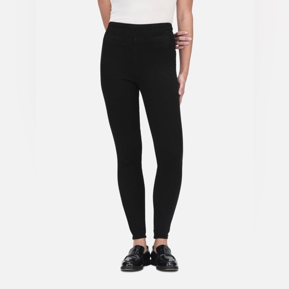 Frame The Jetset Skinny High Rise Super Stretch Crop in Sheen Noir Size 31 - Picture 1 of 11
